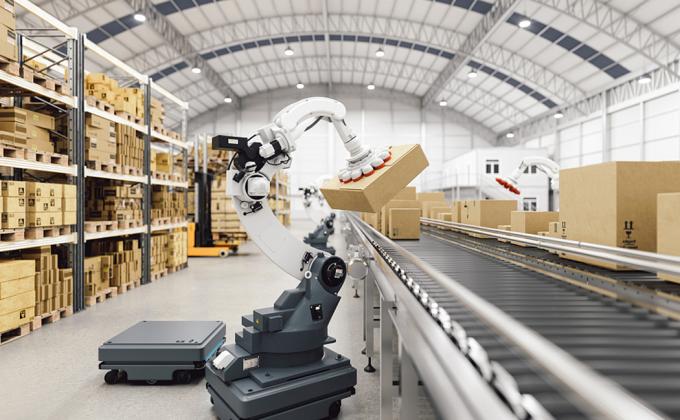 Uso PC-ayudado industrial del escenario del robot móvil del AGV