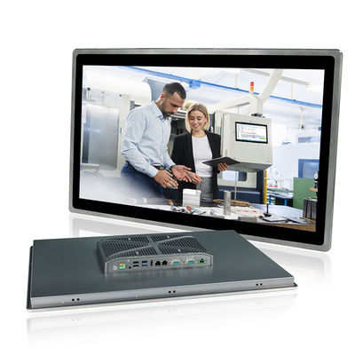 PC integrada Fanless 24&quot; del tacto de IOT I3 8145U Windows 10 RS232 VGA PCAP