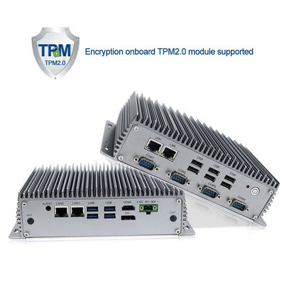 PC Fanless industrial de Rs485 I7 8565U mini, I7 Fanless integrado Mini Pc
