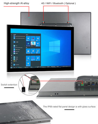PC industrial del panel táctil de la CPU de I7-8565U 24 ordenadores de la pulgada con 4G 5G WIFI opcional