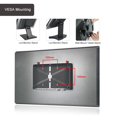 1920 x 1080 tacto multi industrial Fanless de la pulgada PCAP de la PC 24 del panel