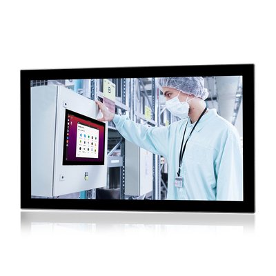 1920 x 1080 tacto multi industrial Fanless de la pulgada PCAP de la PC 24 del panel