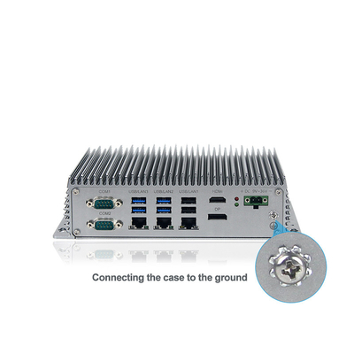 El 12mo patio de la GEN J6412 de la mini PC industrial Fanless quita el corazón a 2.0GHz 3xLAN RS232 RS422 RS485