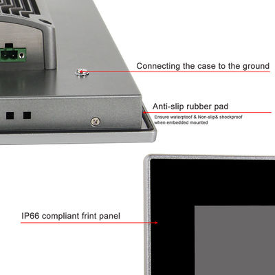 15&quot; PC industrial Fanless del 8vo panel táctil multi capacitivo AIO de la GEN I3 Linux