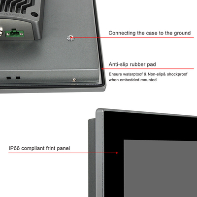 17,3” PC integradas Fanless capacitivas de encargo de la base I3 del panel de la pantalla táctil Windows11