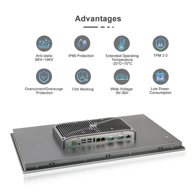 PC a prueba de polvo del panel IP65 del panel capacitivo impermeable 1920X1080 HDMI HMI de la pantalla táctil