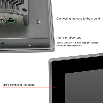 13.3&quot; LCD Intel J6412 Industrial HMI PC con pantalla táctil montada en panel con 2 RS485