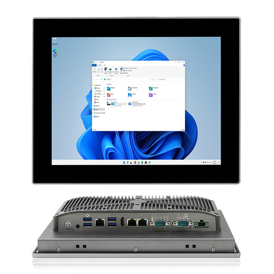 Pantalla táctil industrial de montaje en pared PC J6412 3*LAN Embedded AIO Front IP65