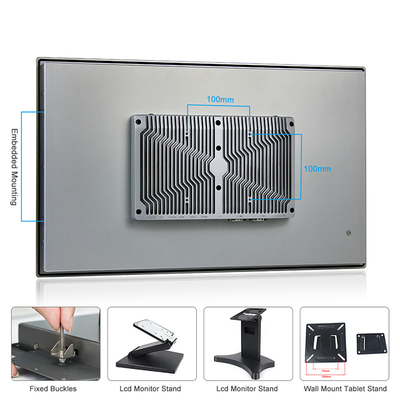 Panel industrial sin ventilador de 21,5&quot; PC J6412 Intel Elkhart Lake Pantalla táctil capacitiva