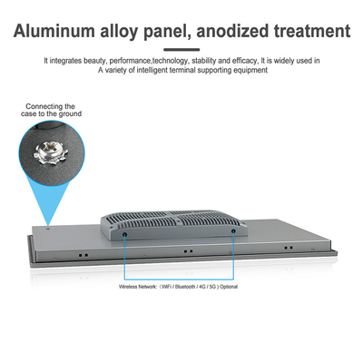 21,5&quot; PC industrial integrada sin ventilador HMI Linux del panel táctil con RS232/422/485