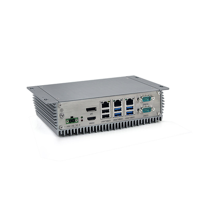 Mini PC Fanless industrial integrada J6412 J1900 I3 I5 con 3*LAN 8*USB 6*COM