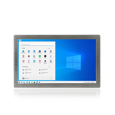 PC de acero inoxidable AISI304/316 Rs232 Hmi Lan Usb del panel del tacto Fanless