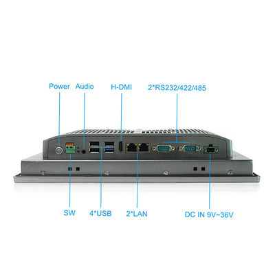 Ordenador industrial con pantalla grande del panel táctil 12.1Inch, pantalla táctil de la PC del panel de Intel J1900