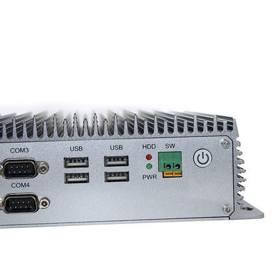 8va PC Fanless industrial de la aleación de aluminio de la CPU mini, SSD I3 Fanless Mini Pc de MSATA 128G