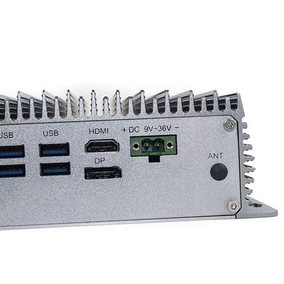 8va PC Fanless industrial de la aleación de aluminio de la CPU mini, SSD I3 Fanless Mini Pc de MSATA 128G
