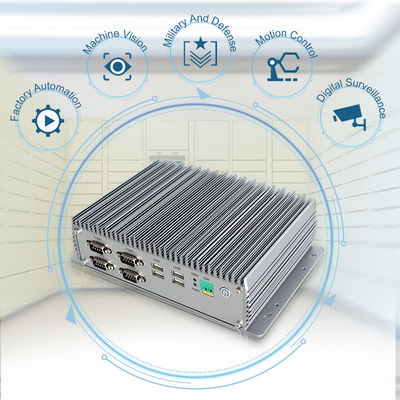 8va PC Fanless industrial de la aleación de aluminio de la CPU mini, SSD I3 Fanless Mini Pc de MSATA 128G