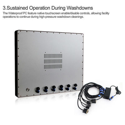 Ordenadores planos impermeables de la pantalla táctil Ip66, 19&quot; al aire libre PC Fanless del panel de Hmi