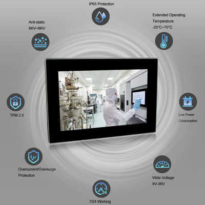 8va PC industrial compacta del panel táctil de la GEN I7 montada en la pared con TPM2.0