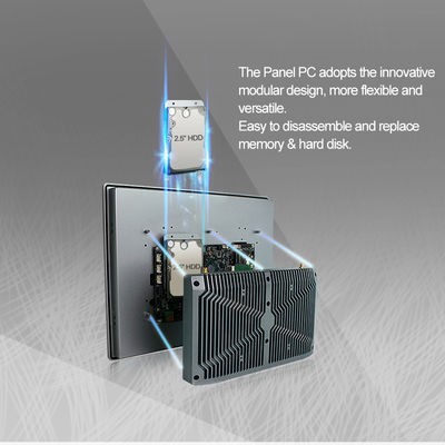 PC del panel de I3 I5 I7-8565U Ip65, monitor industrial capacitivo del soporte del panel de HMI