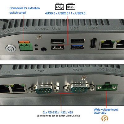 Pulgada resistente TFT LED Windows 10 de la pantalla táctil de la PC del panel de 1080P HMI 15