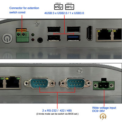 PC industrial granangular del panel táctil de 4G WiFi Bluetooth monitor rugoso de la pantalla táctil de 17,3 pulgadas