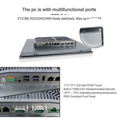 17,3” ordenadores integrados rugosos modulares de FHD para la automatización de fábricas