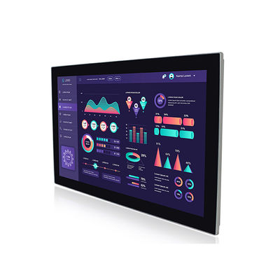 21,5&quot; a prueba de mal tiempo 24v Lan Pc Panel Touch Screen dual industrial Fanless