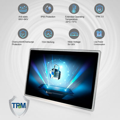 PC industrial de la pantalla táctil de VESA 1.6GHz 10 puntos de TPM2.0 capacitivo