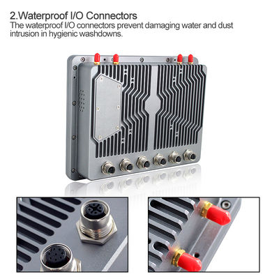 GPIO la PC industrial IP66 del panel táctil de Linux de 8 pulgadas selló por completo resistente para el vehículo