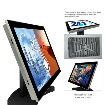 Bluetooth RS422 LAN Industrial Panel Mount Monitor, 15 ordenador industrial del panel de COM de la pulgada 6
