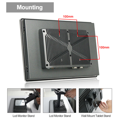 Ip66 VESA Waterproof Resistive Touch Screen 600cd/m2 J1900 con TPM 2,0