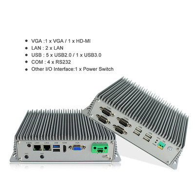 La PC integrada industrial Fanless de la caja modificó J1900 para requisitos particulares quad-core