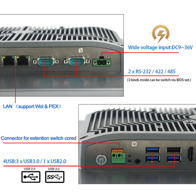 Ordenador industrial de la pantalla táctil de la PC Windows11 IP65 del panel de la base I5 HMI de montaje del panel HMI