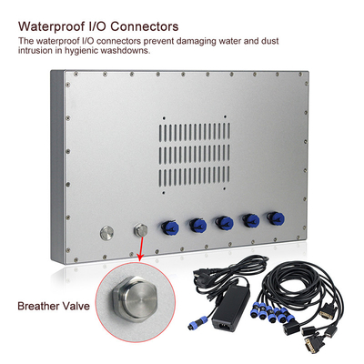 Pulgadas Fanless impermeable industrial de la PC IP66 IP69k del panel táctil de la base I3 I5 del respingo 15,6