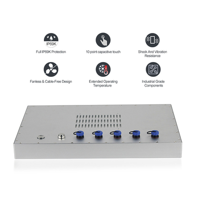 Triunfo industrial rugoso 10 de la PC del panel de la prenda impermeable de IP69K 15,6 pulgadas todo en PC del panel del One Touch