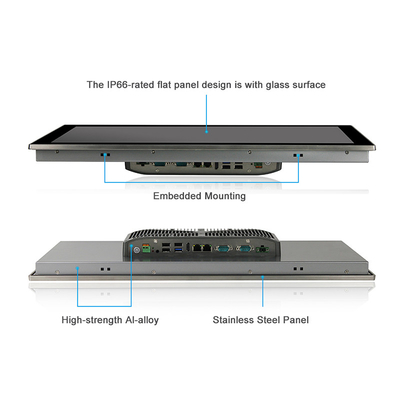 Tacto de acero inoxidable RS485 IP65 de la PC PCAP del panel de Windows 10 para la automatización industrial