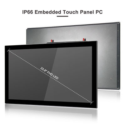 Calidad La PC industrial Fanless del panel táctil se dobla Lan Pc Vesa Mount 24" 1920 x 1080 fábrica