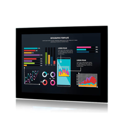 Calidad 17" integrado monitor de pantalla táctil industrial Ip65 VESA Installation fábrica